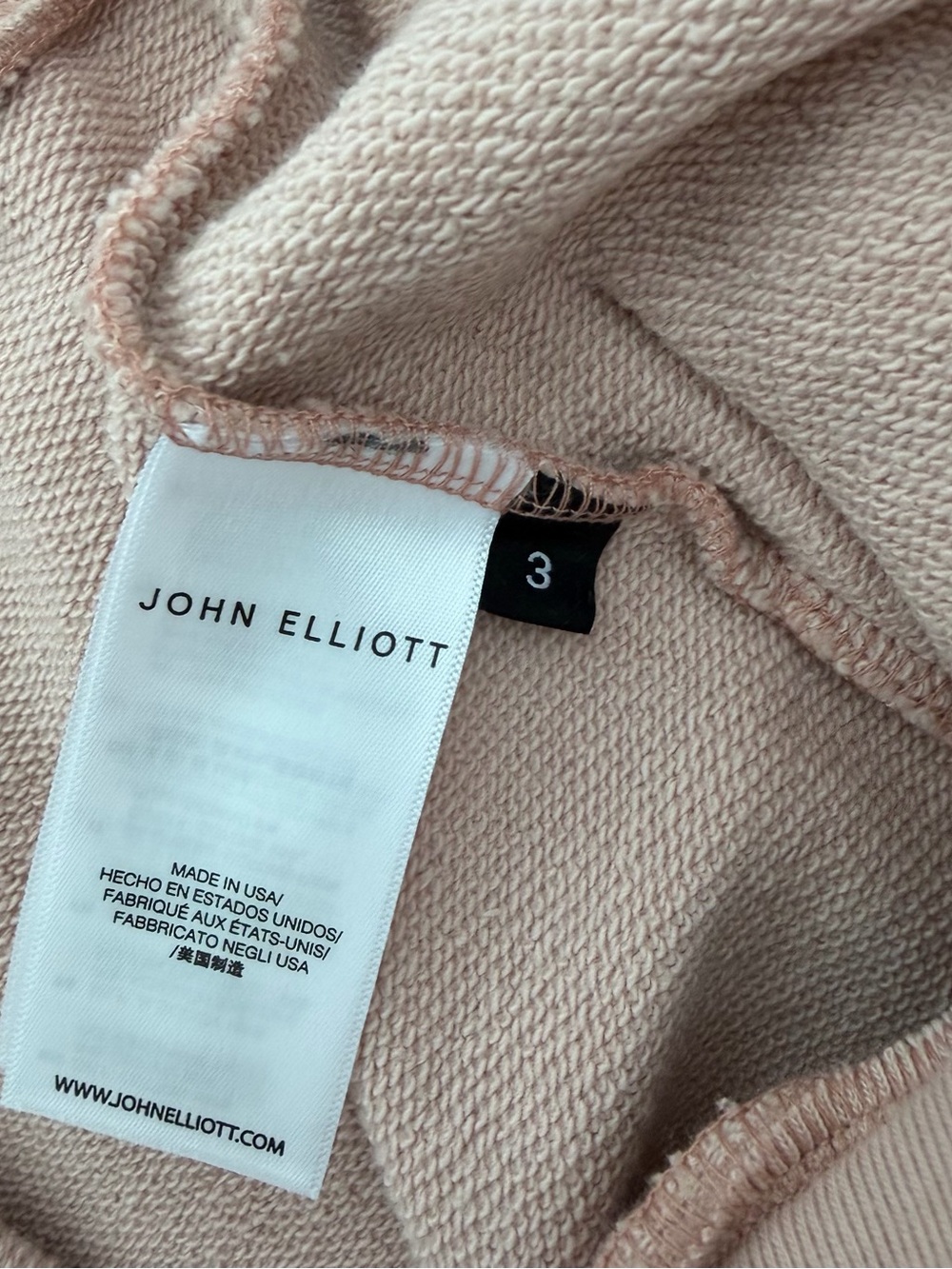 John Elliott Mainline Pink Sweatpants Jogger Pants Drawstring Premium Fleece NWT - Picture 11 of 11